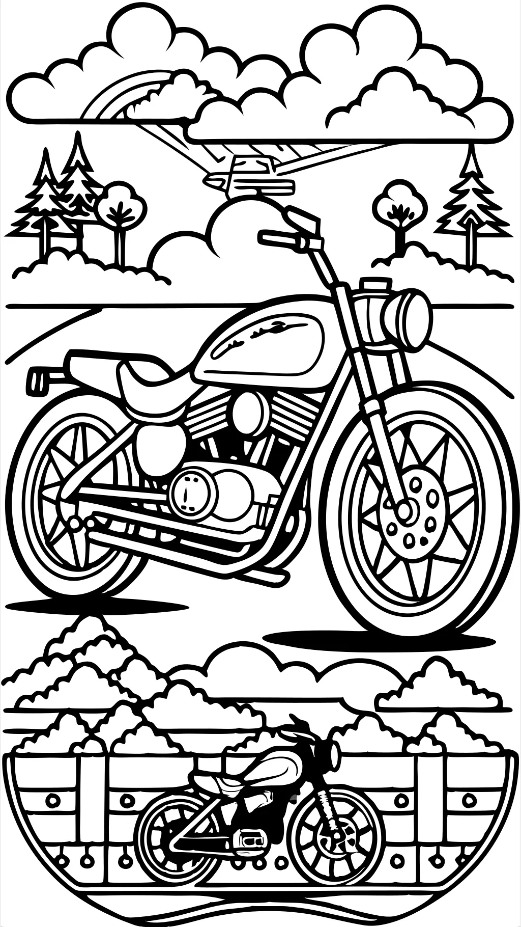 cool motorcycle coloring pages